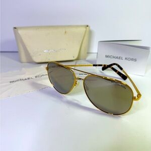 Michael Kors Gold Aviator Sunglasses
